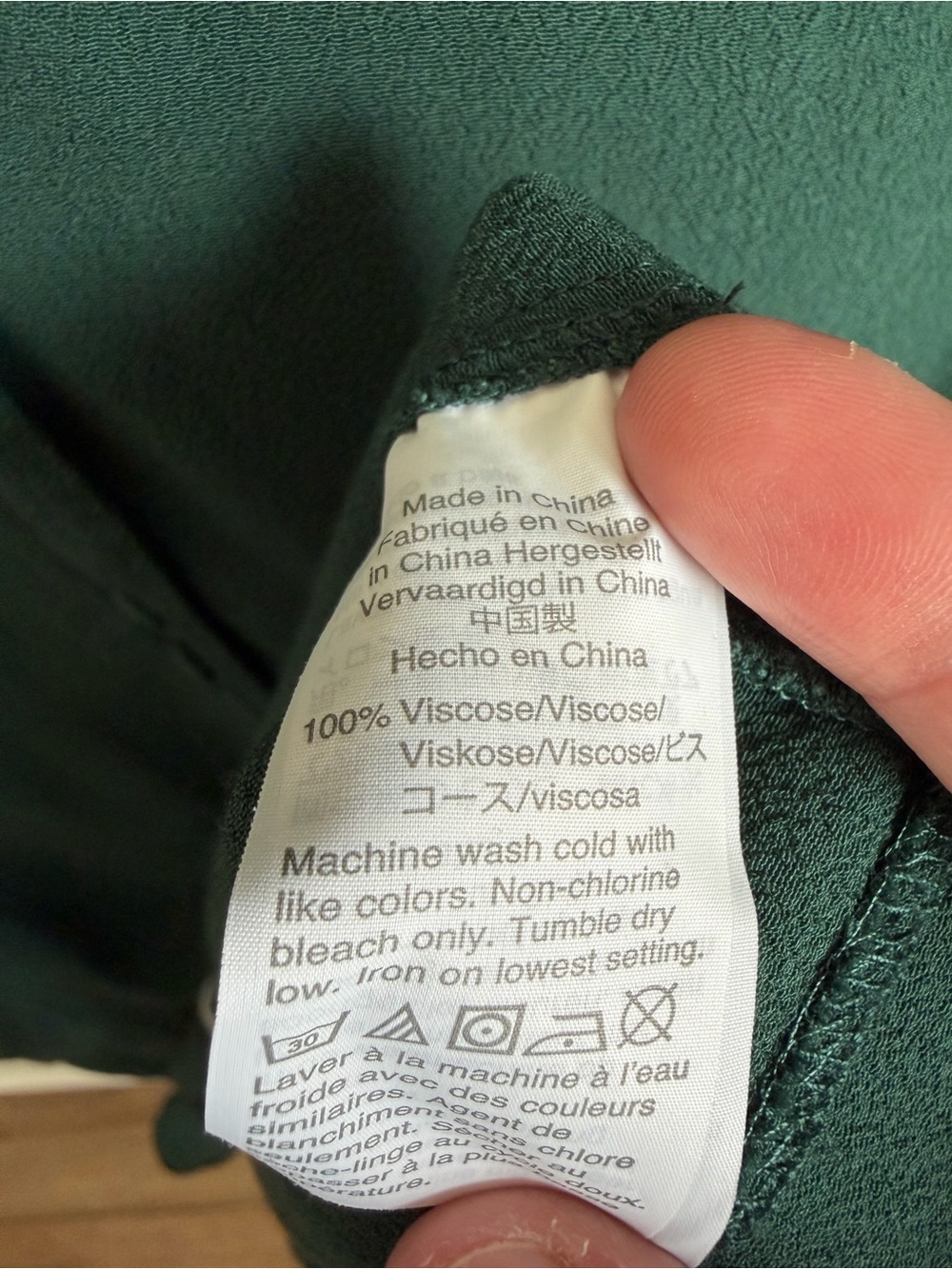 Madewell Novel Button Front Mini Dress Large Green V Neck Viscose Boho Aesthetic - Picture 12 of 13